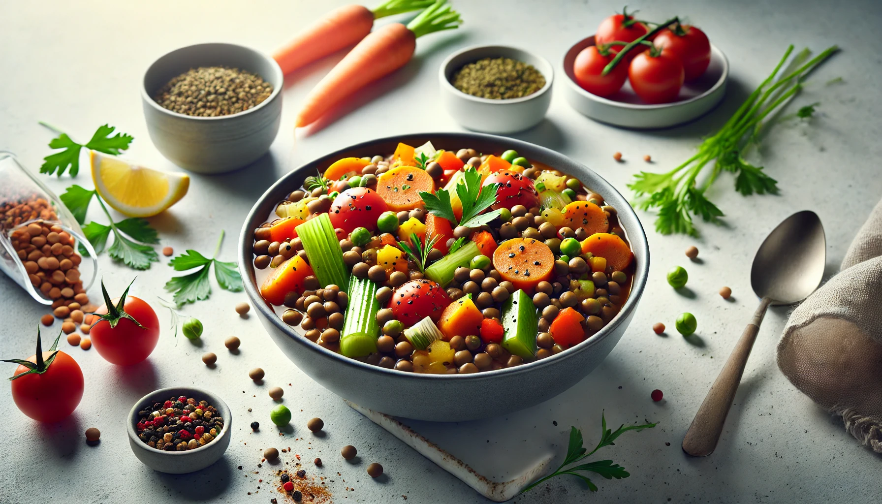 One-Pot Vegan Lentil and Vegetable Stew: A Hearty, Wholesome Lunch