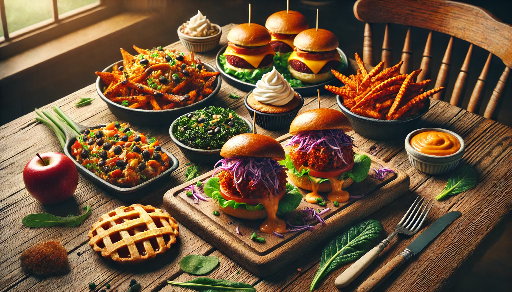 Delicious Vegan American-Themed Dinner – A Plant-Based Twist on Classic Comfort Foods